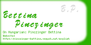 bettina pinczinger business card